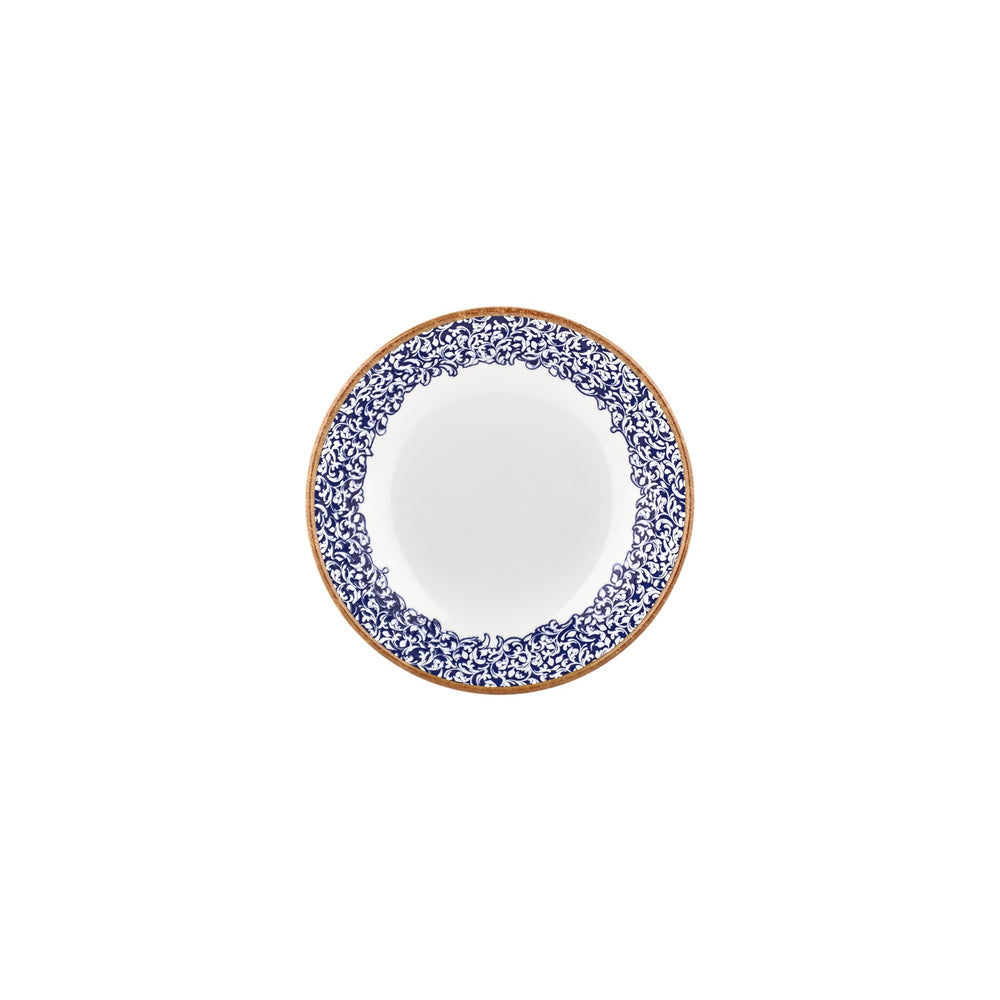 Edera Cobalt dia.8.25" h:1.25" 27 oz. Round Blue Vitrified Deep Plate