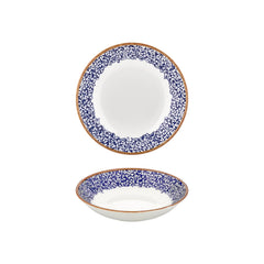 Edera Cobalt dia.9" h:0" 34 oz. Round Blue Vitrified Deep Plate