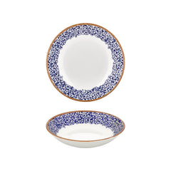 Edera Cobalt dia.9.75" h:0" 44 oz. Round Blue Vitrified Deep Plate