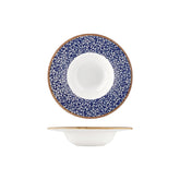 Edera Cobalt dia.9.75" h:0" 14 oz. Round Blue Vitrified Deep Plate