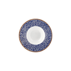 Edera Cobalt dia.9.75" h:2" 14 oz. Round Blue Vitrified Deep Plate