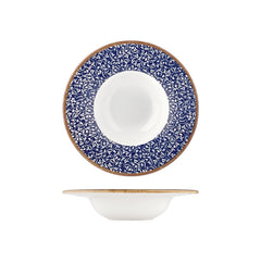 Edera Cobalt dia.11" h:2.25" 16 oz. Round Blue Vitrified Deep Plate