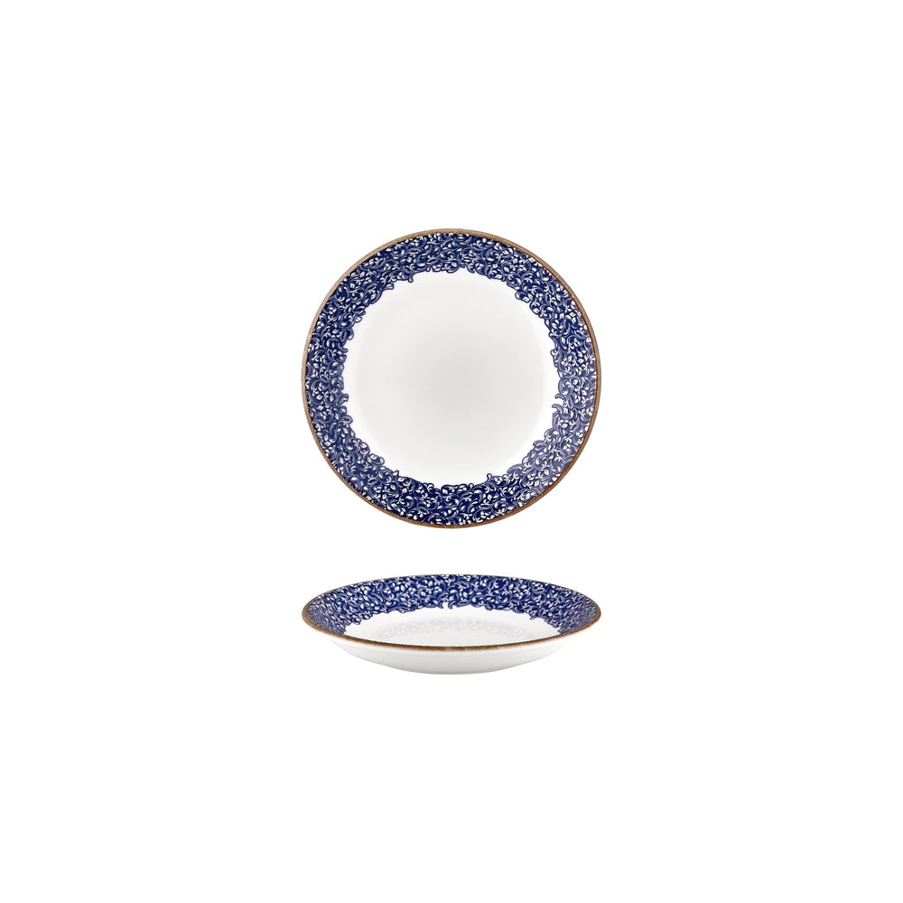 Edera Cobalt dia.3.5" h:0.75" 2 oz. Round Blue Vitrified Deep Plate
