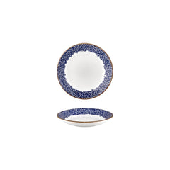 Edera Cobalt dia.3.5" h:0.75" 2 oz. Round Blue Vitrified Deep Plate