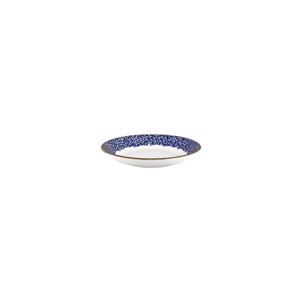 Edera Cobalt dia.3.5" h:0.75" 2 oz. Round Blue Vitrified Deep Plate
