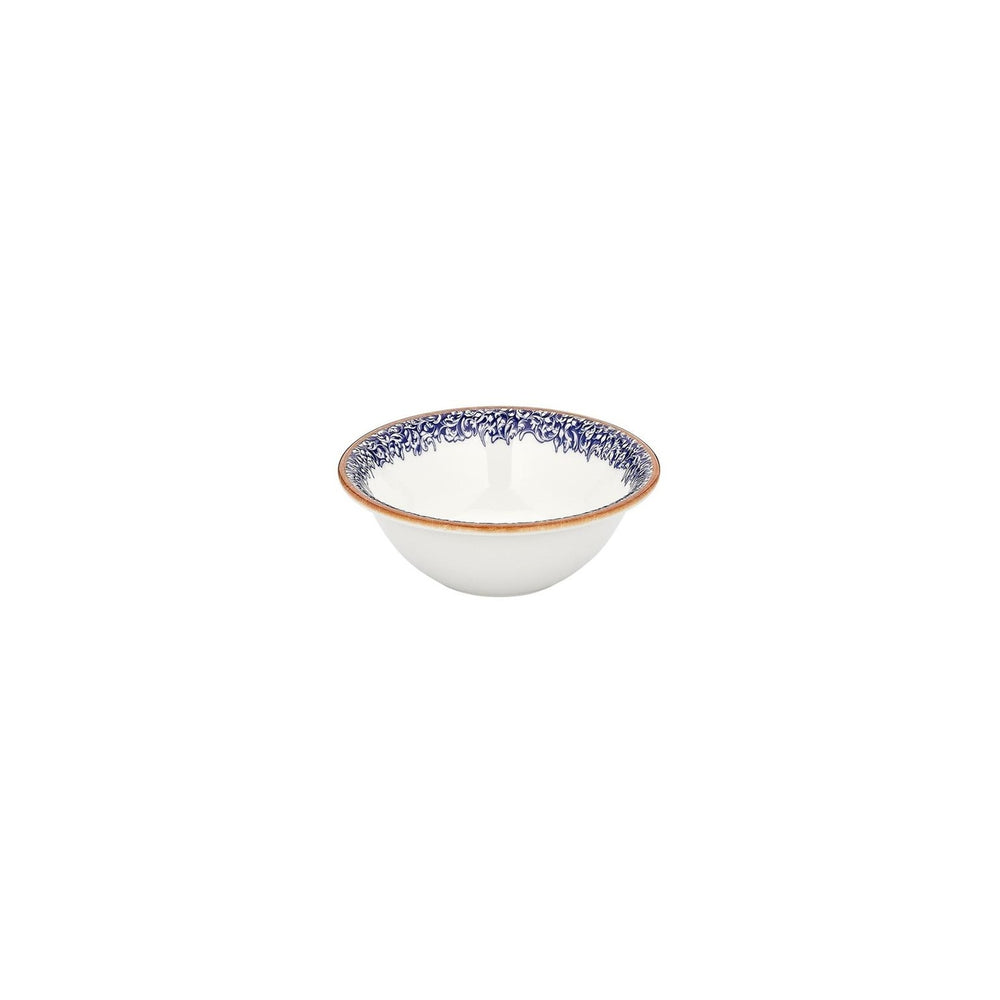 Edera Cobalt dia.6.25" h:2.25" 17 oz. Round Blue Vitrified Bowl