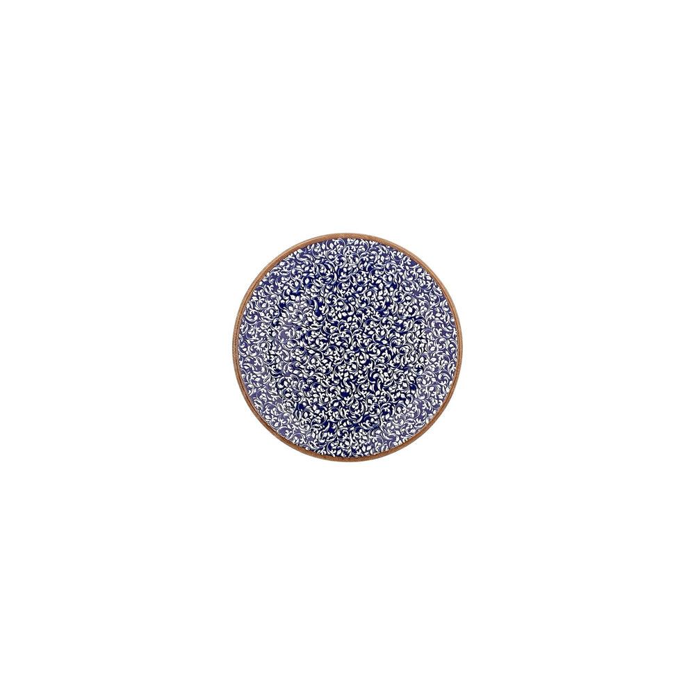 Edera Cobalt dia.6.75" Round Blue Vitrified Plate