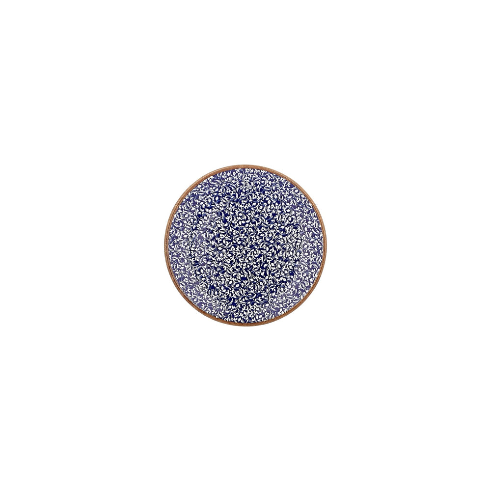 Edera Cobalt dia.6.75" Round Blue Vitrified Plate