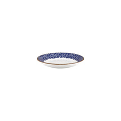 Edera Cobalt dia.8.25" h:0" 17 oz. Round Blue Vitrified Deep Plate