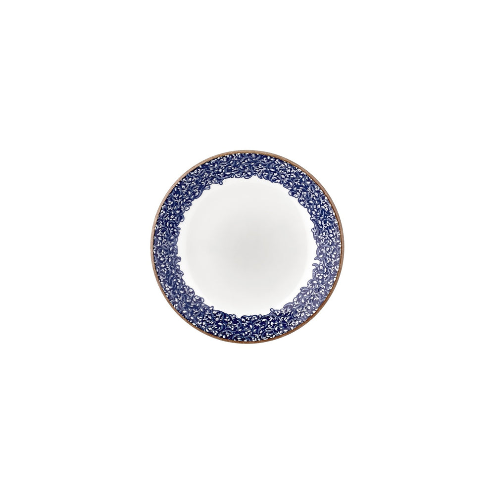 Edera Cobalt dia.8.25" h:0" 17 oz. Round Blue Vitrified Deep Plate