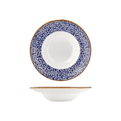 Edera Cobalt dia.10.75" h:2.5" 17 oz. Round Blue Vitrified Deep Plate