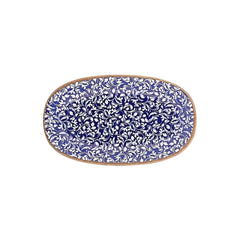 Edera Cobalt 13.5" x 8" x h:0" Oval Blue Vitrified Platter