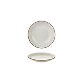 Dust dia.5" h:0" 5 oz. Round Beige Vitrified Deep Plate