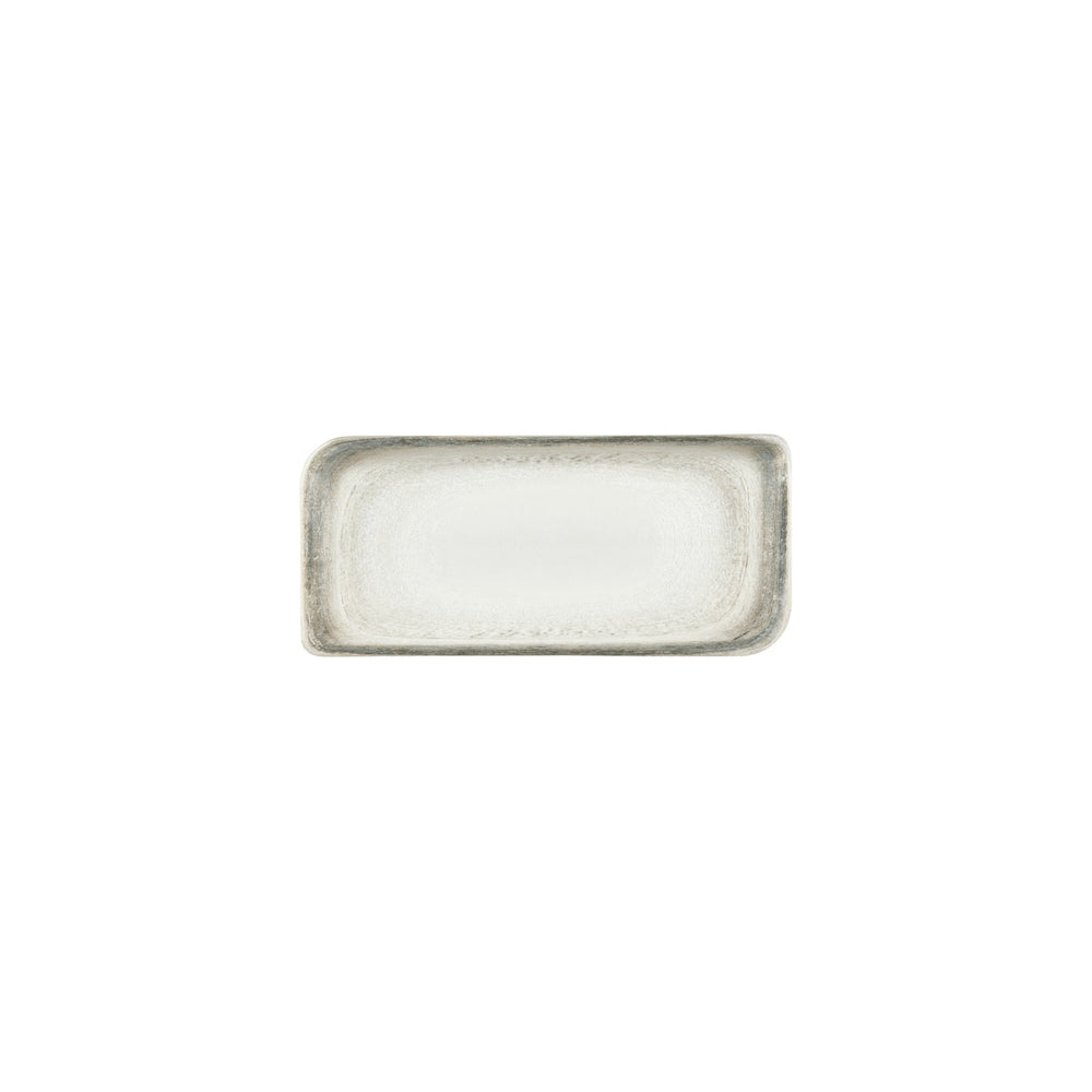 Ephyra 9.5" x 6" Rectangular Gray Vitrified Plate