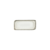 Ephyra 9.5" x 6" Rectangular Gray Vitrified Plate