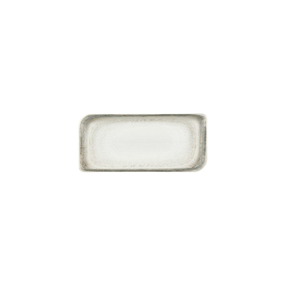 Ephyra 9.5" x 6" Rectangular Gray Vitrified Plate