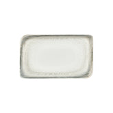 Ephyra 13.75" x 8.25" x h:0" Rectangular Gray Vitrified Platter