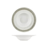 Ephyra dia.11" h:0" 16 oz. Round Gray Vitrified Deep Plate