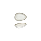 Ephyra 6.25" x 4" x h:1.25" Organic Gray Vitrified Platter