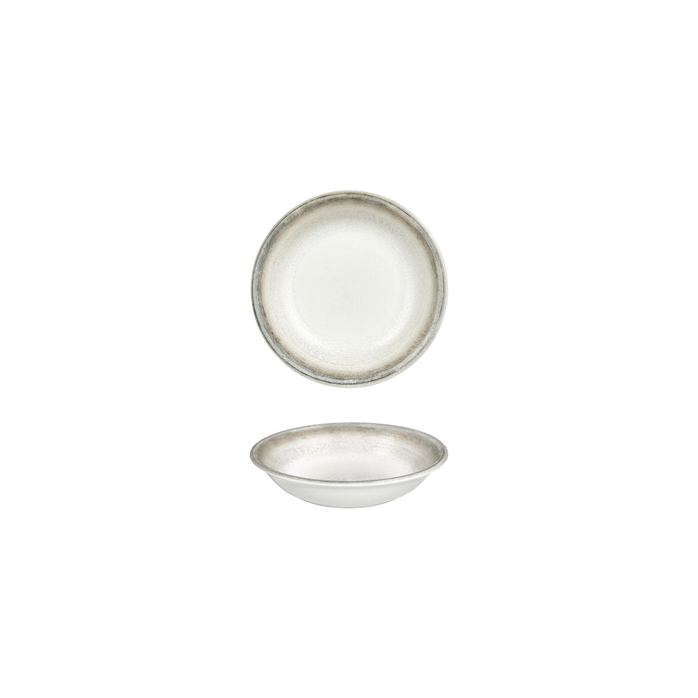 Ephyra dia.6" h:0" 7 oz. Round Gray Vitrified Deep Plate