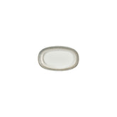 Ephyra 7.5" x 4.25" x h:0" Oval Gray Vitrified Platter
