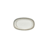 Ephyra 9.5" x 5.75" x h:0" Oval Gray Vitrified Platter