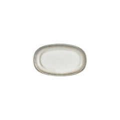 Ephyra 9.5" x 5.75" x h:0" Oval Gray Vitrified Platter