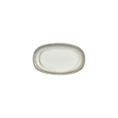 Ephyra 9.5" x 5.75" x h:0" Oval Gray Vitrified Platter