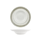 Ephyra dia.10.75" h:0" 17 oz. Round Gray Vitrified Deep Plate