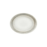 Ephyra 12.25" x 9.5" x h:1" Oval Gray Vitrified Platter