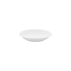 Gourmet dia.9.75" h:2" 44 oz. Round Warm White Vitrified Deep Plate