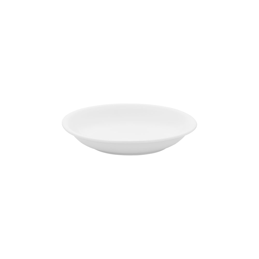 Gourmet dia.11" h:0" 57 oz. Round Warm White Vitrified Deep Plate