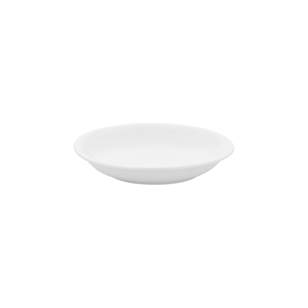 Gourmet dia.11" h:0" 57 oz. Round Warm White Vitrified Deep Plate