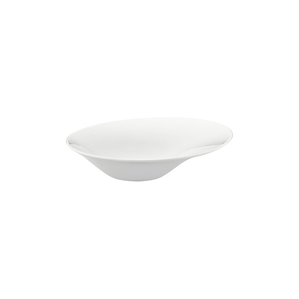 Gourmet 11.75" x 11.75" x h:0" 24 oz. Organic Warm White Vitrified Deep Plate