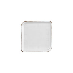 Grace 8.75" x 8.75" Square Brown Vitrified Plate