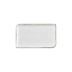 Grace 11.75" x 7" x h:0" Rectangular Brown Vitrified Platter