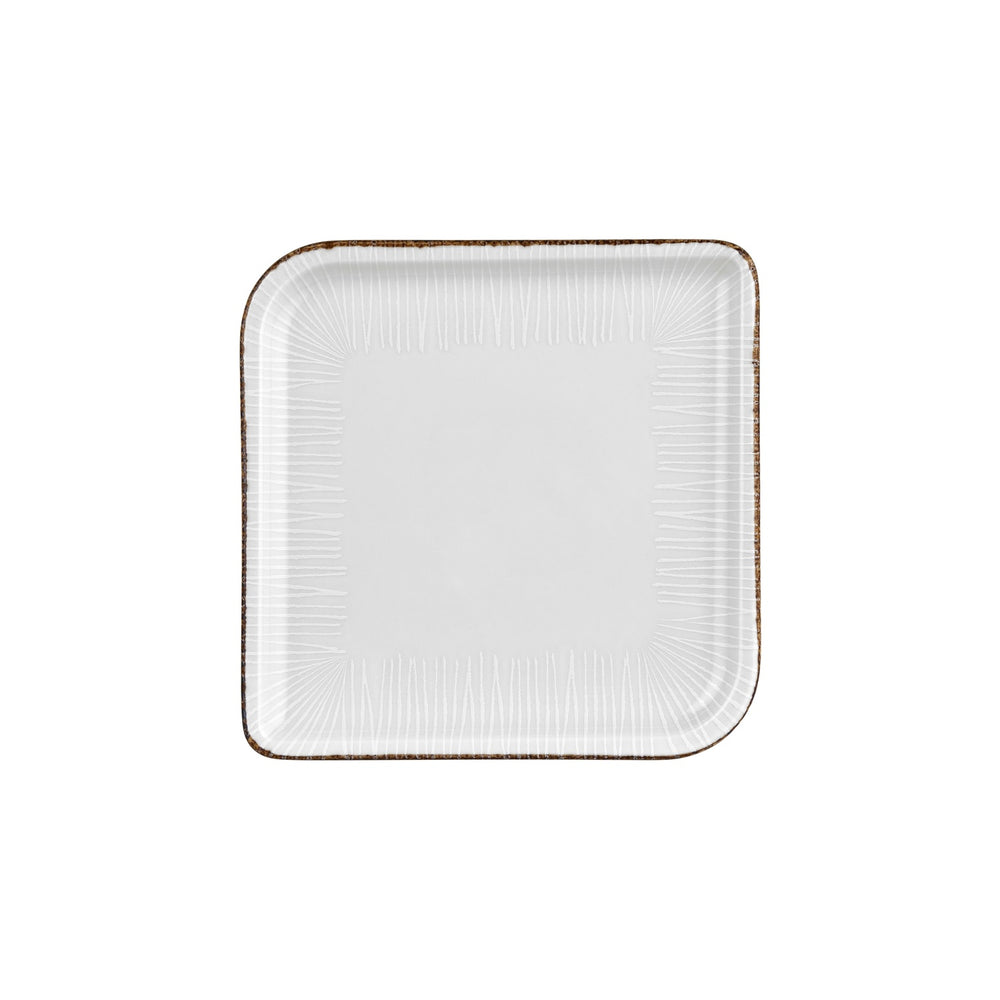 Grace 11" x 11" Square Brown Vitrified Plate