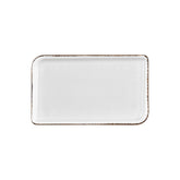 Grace 13.75" x 8.25" x h:0" Rectangular Brown Vitrified Platter