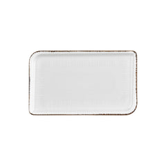 Grace 13.75" x 8.25" x h:0" Rectangular Brown Vitrified Platter