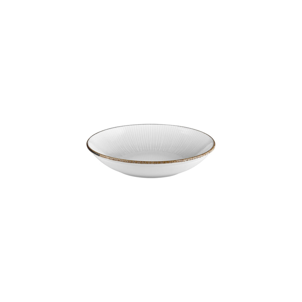 Grace dia.9" h:1.75" 34 oz. Round Brown Vitrified Deep Plate