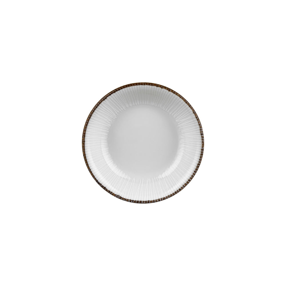 Grace dia.9" h:1.75" 34 oz. Round Brown Vitrified Deep Plate