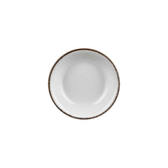 Grace dia.9" h:1.75" 34 oz. Round Brown Vitrified Deep Plate