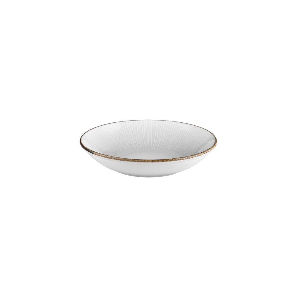 Grace dia.9.75" h:2" 44 oz. Round Brown Vitrified Deep Plate
