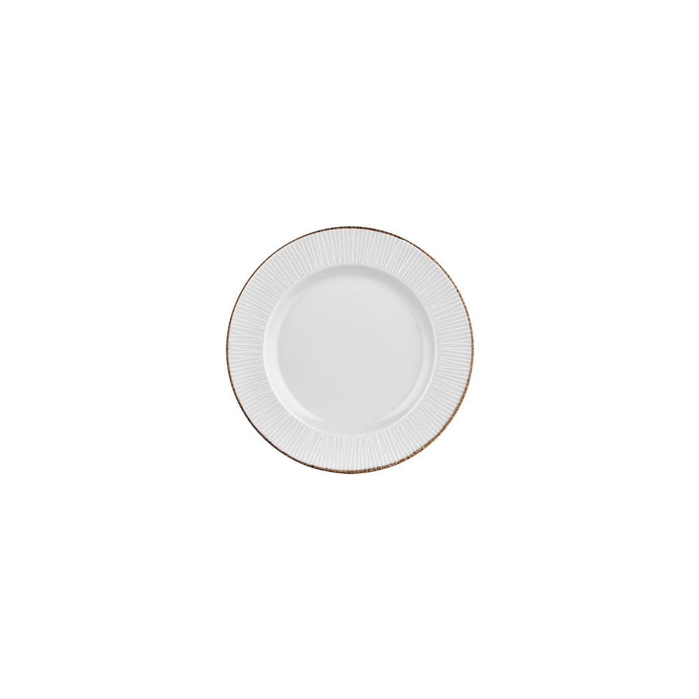Grace dia.7.5" Round Brown Vitrified Plate