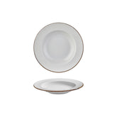 Grace dia.9" h:0" 10 oz. Round Brown Vitrified Deep Plate