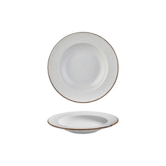 Grace dia.9" h:0" 10 oz. Round Brown Vitrified Deep Plate
