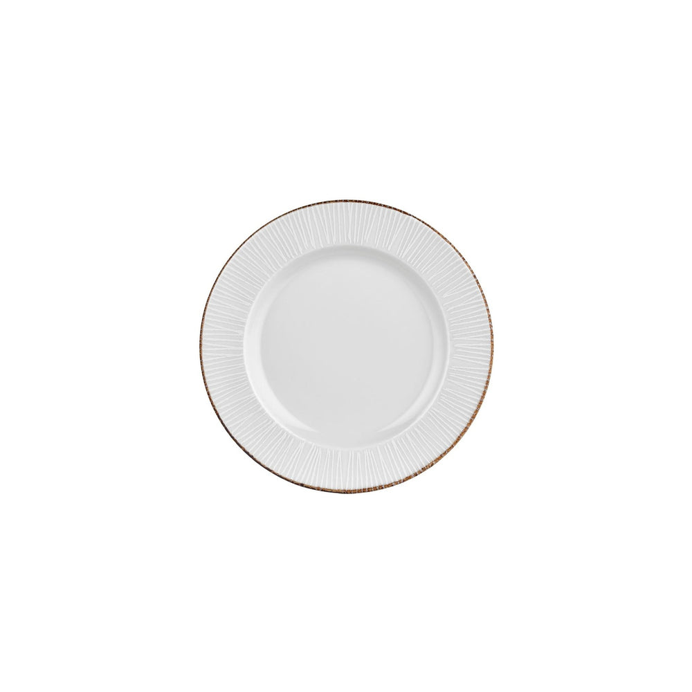 Grace dia.9" Round Brown Vitrified Plate