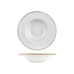 Grace dia.11" h:2.25" 16 oz. Round Brown Vitrified Deep Plate