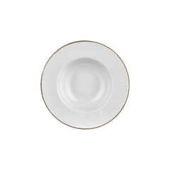 Grace dia.11" h:2.25" 16 oz. Round Brown Vitrified Deep Plate