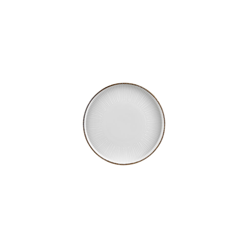 Grace dia.6.25" Round Brown Vitrified Plate